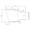 Universal Auspuffendrohr Schalldämpferspitze rund 115mm Länge 120mm Montagedurchmesser 70mm-2