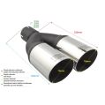 Universal Auspuffendrohr Schalldämpferspitze rund 76mm Länge 230mm Montagedurchmesser 55mm-2