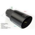 Universal Exhaust Tail Pipe Muffler Tip round 80mm lenght 120mm mounting diameter 60mm-2