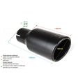 Universal Auspuffendrohr Schalldämpferspitze rund 80mm Länge 120mm Montagedurchmesser 50mm-2