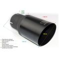 Universal Exhaust Tail Pipe Muffler Tip round 90mm lenght 120mm mounting diameter 65mm-2