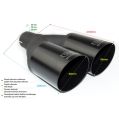 Universal Auspuffendrohr Schalldämpferspitze rund 80mm Länge 210 mm Montagedurchmesser 50mm-2