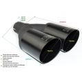 Universal Auspuffendrohr Schalldämpferspitze rund 76mm Länge 120mm Montagedurchmesser 50mm-2