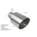 Universal Auspuffendrohr Schalldämpferspitze rund 100mm Länge 120mm Montagedurchmesser 55mm-2