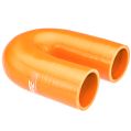 Silikonbogen 180°Grad 54mm Silikonschlauch Orange-2