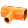 Silikon T-Stück 51/25mm Verbinder Silikonschlauch Adapter Orange-2