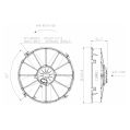 Axial Pull Radiator Cooling Fan SPAL 12V VA01-AP70/LL-36S 305 MM-3