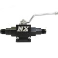 Leichtes Billet Aluminium In-Line Kugelventil 1/2 Zoll I.D. mit 6AN Fittings Nitrous Express NX 15159-6-1