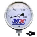 4 Zoll Nitrous Manometer (flüssigkeitsgefüllt) mit 6AN Adapter Nitrous Expresss NX 15542-1