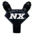 1/8NPT x AN3 x AN3 Billet Pure-Flo Y Fitting Schwarz Nitrous Express NX 16378-1