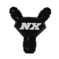 AN6 x AN4 x AN4 Billet Pure-Flo Y Fitting Black Nitrous Express NX 16384-1