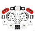 Wilwood 140-12947-DR Forged Dynapro 6 Vorderrad-Bremskit 12.19 gebohrt rot für Ford-2