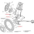 Wilwood 140-13886-DR AERO6 Big Brake Vorderrad-Bremskit 14.00 Gebohrt Rot für Ford-3