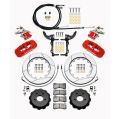 Wilwood 140-13888-R AERO4-MC4 Big Brake Parking Hinterachs-Bremskit 14.00 Rot für Ford-2