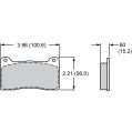 Brake Pads Wilwood 150-30-7816K High-Temperature Racing Pads .60 PB-30-2
