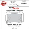 Bremsbeläge Wilwood 150-30-D1053K BP-30 D1053 High-Temperature Racing Pads .575-2