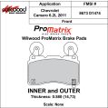 Brake Pads Wilwood 150-30-D1474K BP-30 D1474 High-Temperature Racing Pads .58-2