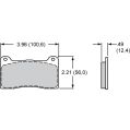 Bremsbeläge Wilwood 150-40-7812K BP-40 7812 High-Temperature Racing Pads .49-2