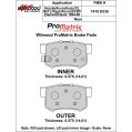 Brake Pads Wilwood 150-D0536K PM ProMatrix D536 Street Performance Racing Pads .575-2