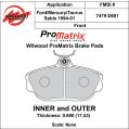 Bremsbeläge Wilwood 150-D0601K PM ProMatrix D601 Street Performance Racing Pads .69-2