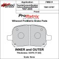 Bremsbeläge Wilwood 150-D0707K PM ProMatrix D707 Street Performance Racing Pads .67-2