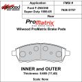 Bremsbeläge Wilwood 150-D0757K PM ProMatrix D727 Street Performance Racing Pads .685-2