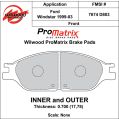 Bremsbeläge Wilwood 150-D0803K PM ProMatrix D803 Street Performance Racing Pads .70-2