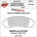 Bremsbeläge Wilwood 150-D0833K PM ProMatrix D833 Street Performance Racing Pads .65-2