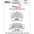 Bremsbeläge Wilwood 150-D0845K PM ProMatrix D845 Street Performance Racing Pads .67-2