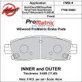 Bremsbeläge Wilwood 150-D0883K PM ProMatrix D883 Street Performance Racing Pads .69-2