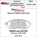 Bremsbeläge Wilwood 150-D0888K PM ProMatrix D888 Street Performance Racing Pads .625-2