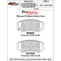 Bremsbeläge Wilwood 150-D0924K PM ProMatrix D924 Street Performance Racing Pads .665-2
