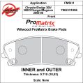 Bremsbeläge Wilwood 150-D1056K PM ProMatrix D1056 Street Performance Racing Pads .71-2