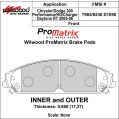Bremsbeläge Wilwood 150-D1058K PM ProMatrix D1058 Street Performance Racing Pads .68-2