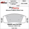 Bremsbeläge Wilwood 150-D1069BK PM ProMatrix D1069B Street Performance Racing Pads .69-2