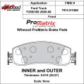 Bremsbeläge Wilwood 150-D1069K PM ProMatrix D1069 Street Performance Racing Pads .81-2
