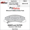 Bremsbeläge Wilwood 150-D1159K PM ProMatrix D1159 Street Performance Racing Pads .64-2