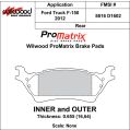 Bremsbeläge Wilwood 150-D1602K PM ProMatrix D1602 Street Performance Racing Pads .655-2
