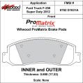 Bremsbeläge Wilwood 150-D1631AK PM ProMatrix D1631A Street Performance Racing Pads .69-2
