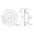 Wilwood 160-11375-BK SRP Performance Bremsscheibe gelocht mit Topf 11.00