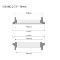 V-Band-Klemme FMIC PRO 70mm 2,75