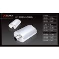Oval body muffler XForce 6x10x16