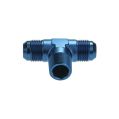 1/4 NPT to AN6 JIC Flare T-PIECE Tree Fuel Oil Adapter Blue-1