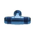 1/4 NPT to AN6 JIC Flare T-PIECE Tree Fuel Oil Adapter Blue-3