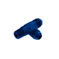 T-Stück adapter 3/8 NPT zu AN8 Blau-2