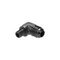 AN12 - 1/2 NPT 90' Fitting Adapter Mänlich-Mänlich Schwarz-1