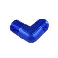 Adapter AN4-1/8 NPT 90' male-male coupler hose fitting Blue-4