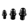 AN -4 AN4 JIC Flare to M12x1.5 metric male to male hose fitting adapter Black-4
