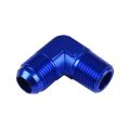 Adapter AN6-1/2 NPT 90' male-male coupler hose fitting Blue-1