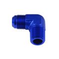 Adapter AN8-3/8 NPT 90' male-male coupler hose fitting Blue-3